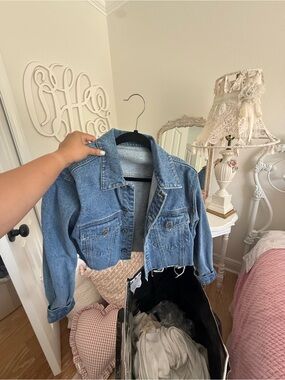 Cropped Blue Denim Jacket Brandy Melville